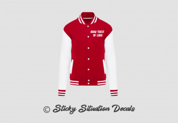 Campus jacket rood wit 21952
