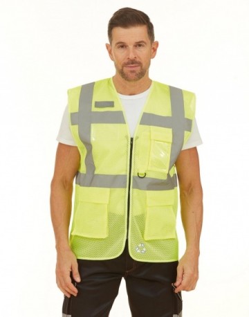 Fluo open mesh excutive waistcoat