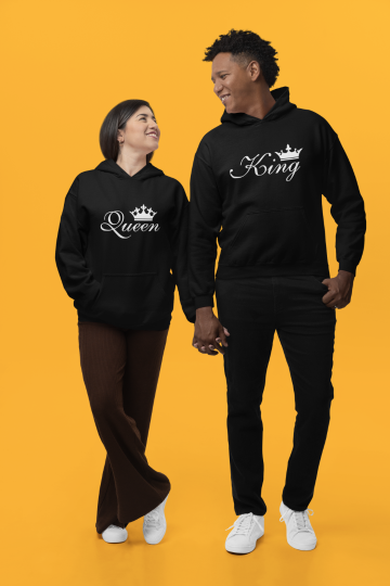 Gildan pullover hoodie mockup featuring an adorable couple holding hands m36318 1