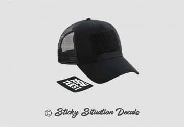Patch cap zwart