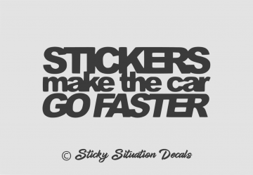 Stickers make the car go fast