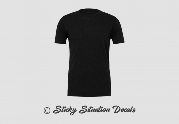 T shirt black heather 19506