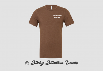 T shirt heather brown 19506