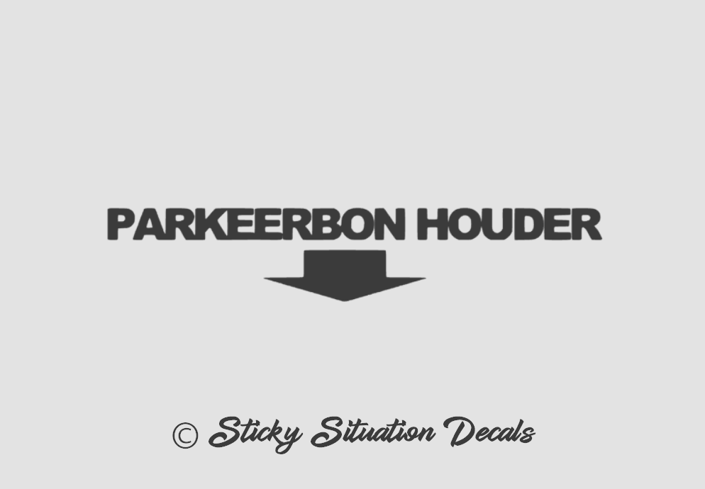 Beukende stout maart Parkeerbon houder sticker - Overige stickers - Sticky Situation Decals